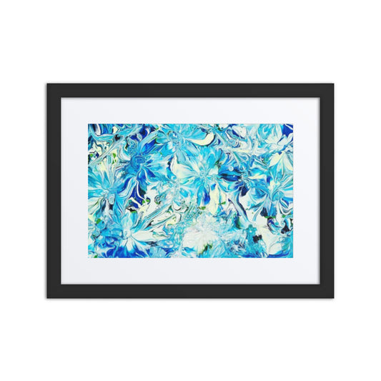 Spring Moods in Blue - Framed Matte Print